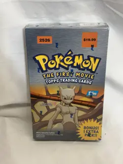 Topps Pokemon: The First Movie Trading Cards 1998 Sealed Box 11 Packs, 88 Cards - Image 1