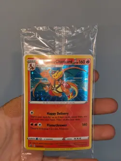 Special Delivery Charizard Pokemon Center Promo Card Sealed SWSH075 IN HAND - Image 2