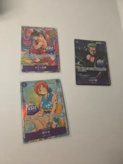 One Piece Treasure Chest Vol.1 Promo Cards Zoro Luffy Nami EXCLUSIVE Asia Stamp - Image 1