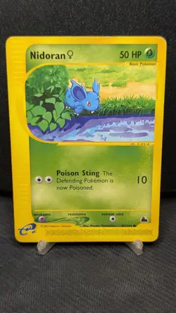 Pokemon 2003 TCG Nidoran Card Skyridge, #82/144, Non-Holo, Vintage LP - Image 1