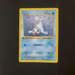 Pokemon TCG Seel 1st Edition Shadowless Base Set Card - Image 1