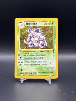 Nidoking 11/102 Pokemon Base Set Holo Card Heavily Played/Damaged - Image 1