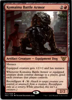 Komainu Battle Armor R Commander: Kamigawa: Neon Dynasty 21 NM MTG x1 - Image 1