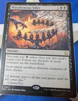 Blasphemous Edict FDN NM NonFoil MTG Foundations - Image 1