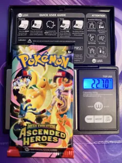 VERY HEAVY! 22.70g Pokemon TCG Ascended Heroes Booster Pack (SEALED) GOD PACKU! - Image 1
