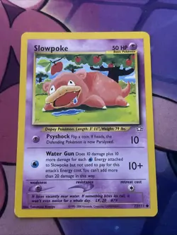 Slowpoke 73/111 Common Neo Genesis Non Holo Pokemon Card - Image 1