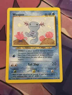 Wooper 71/75 Common Neo Discovery Pokemon Card - Image 1