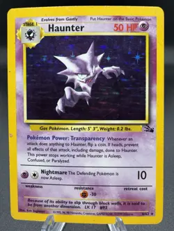 Pokemon TCG Haunter Fossil 6/62 Holo Unlimited Rare - HP/Damaged - Image 1