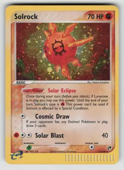 Solrock 13/100 Holo Rare Sandstorm Pokemon Holo LP - Image 1