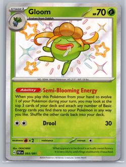 Pokemon Gloom 093/091 Paldean Fates Shiny Ultra Rare Holo NM - Image 1