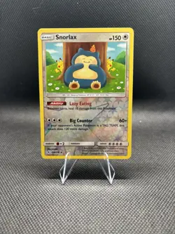 Pokemon Snorlax 158/214 Sm-Unbroken Bonds Reverse Holo Ability Holo Rare - Image 1