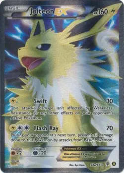 Damaged Jolteon-EX - 28a/83 - Full Art Promo Pokemon Alternate Art Promos - Image 1