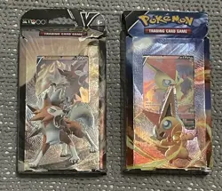 Victini V & Lycanroc V Battle Deck 2022, *DAMAGED BOX* Pokemon - Image 1