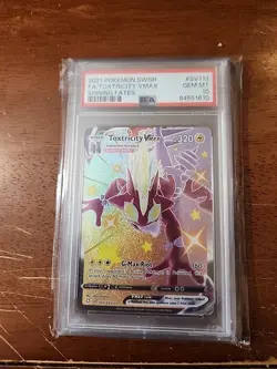 Toxtricity VMAX SV113/SV122 Shiny Holo Rare Full Art Pokemon Shining Fates PSA10 - Image 1