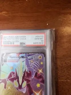 Toxtricity VMAX SV113/SV122 Shiny Holo Rare Full Art Pokemon Shining Fates PSA10 - Image 2