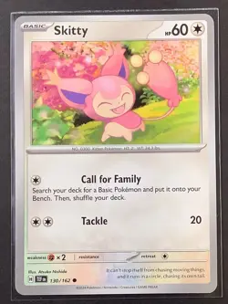 2024 Pokemon Temporal Forces - 130/162 Skitty Regular - NM - Image 1
