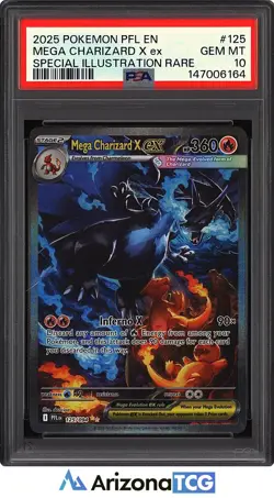 Pokemon 2025 Mega Charizard X ex 125/094 SIR Phantasmal Flames GEM MINT PSA 10 - Image 1