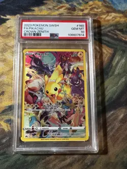 2023 Pokemon SWSH FA Pikachu Crown Zenith 160/159 PSA 10 - Image 1