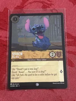 FOIL Disney Lorcana First Chapter - Stitch - New Dog - 22/204 FOIL - Image 1