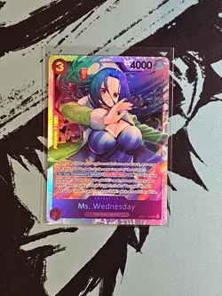 Ms. Wednesday - EB01-034 - SR - Foil One Piece Card Game - Image 1