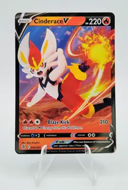 Cinderace V 043/264 Fusion Strike 2021 Pokemon Card - Image 1