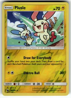 Plusle 53/168 SM - Celestial Storm LP Pokemon Card TCG - Image 1