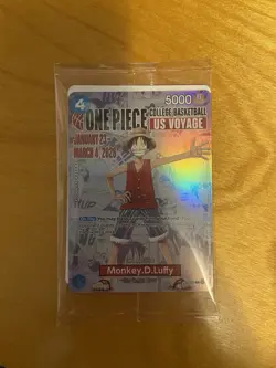 One Piece Monkey.D.Luffy College Basketball US Voyage Promo Card - Image 1