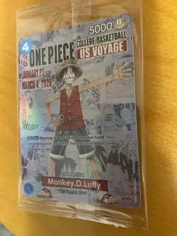 One Piece Monkey.D.Luffy College Basketball US Voyage Promo Card - Image 3