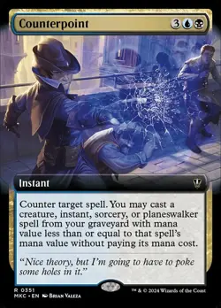 Counterpoint - Extended Art x1 - Commander: Murders at Karlov Manor - NM-Mint, E - Image 1