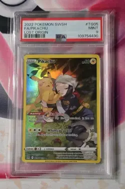 PSA 9 MINT 2022 POKEMON SWSH FA/PIKACHU LOST ORIGIN TG05/TG30 - Image 1