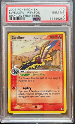 Pokemon Swellow EX Dragon Frontiers Reverse Holo Stamped 40 PSA 10 Gem Mint - Image 1