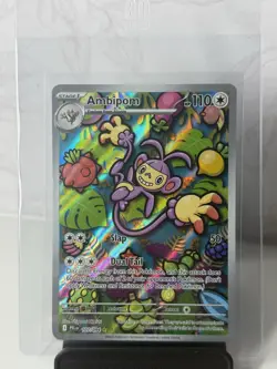 Ambipom 107/094 Illustration Rare 2025 Phantasmal Flames Pokemon NM - Image 1