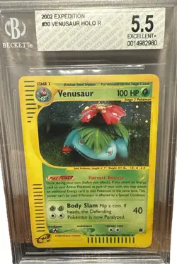 2002 Pokemon Expedition Venusaur Holo #30 BGS 5.5 EX+ - Image 1