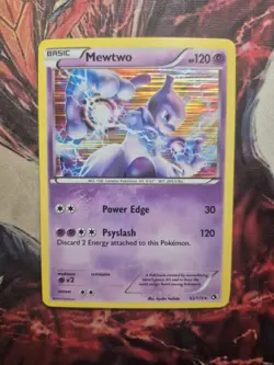 Mewtwo 53/113 Holo Rare Pokemon Legendary Treasures LP - Image 1