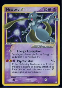 Pokemon HOLON PHANTOMS - #103/110 Mewtwo Gold Star - Ultra Rare Holo - ENG - DMG - Image 1