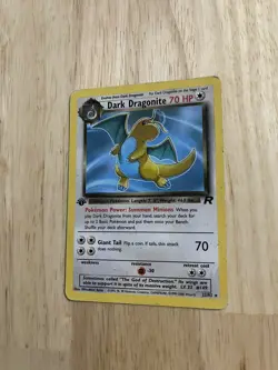 Dark Dragonite 22/82 1st Edition Rare Team Rocket 2000 Pokemon Card WOTC - Image 1