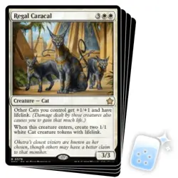 REGAL CARACAL (STARTER COLLECTION) X4 Foundations FDN Magic MTG MINT CARD - Image 1