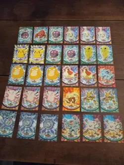 Vintage 1998 Topps Pokemon Trading Card Lot Of 107 + Binder - Image 5
