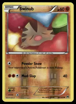 Pokemon Cards Swinub 80/162 Reverse Holo BREAKthrough XY NM - Image 1