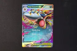 Mega Sharpedo ex 061/094 Holo Shiny Pokemon Card Phantasmal Flames NEAR MINT - Image 1