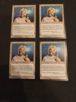 Lot Of 4x MTG Mirage "Enlightened Tutor" Magic The Gathering WoTC LP - Image 1