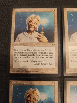 Lot Of 4x MTG Mirage "Enlightened Tutor" Magic The Gathering WoTC LP - Image 4