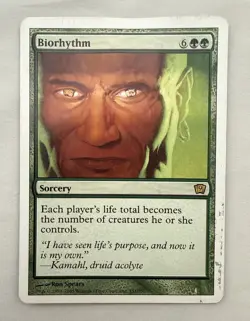 Biorhythm x1 MTG 9th Ninth Edition 1x Magic Damaged Water Damage - Image 1