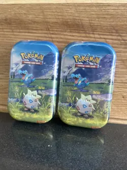 2 x Pokemon Ascended Mini Tin Togepi & Totodile Trading Cards (2 x Sealed Tins) - Image 1