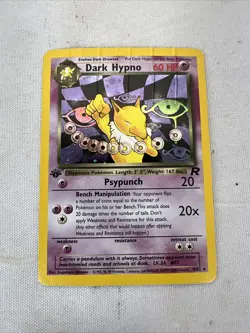 2000 Pokemon Team Rocket Dark Hypno Holo Rare First Edition 9/82 MP - Image 1