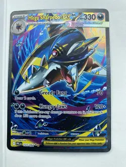 Pokemon Mega Sharpedo EX Full Art Holo Me02 Phantasmal Flames 127/094 - Image 1