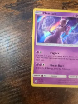 Pokemon Mewtwo Detective Pikachu 12/18 Holo Rare MP - Image 2