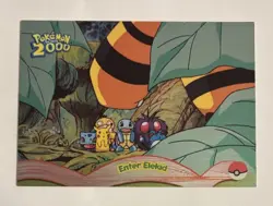 2000 Topps Pokemon The Movie Enter Elekid #4 Blue Logo - Image 1