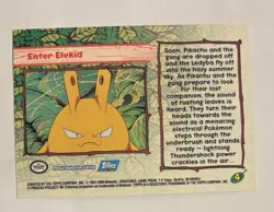 2000 Topps Pokemon The Movie Enter Elekid #4 Blue Logo - Image 2