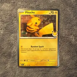 Pikachu 2026 Pokemon Day Stamp - 051/162 - Temporal Forces - Promo Cosmos Holo - Image 1